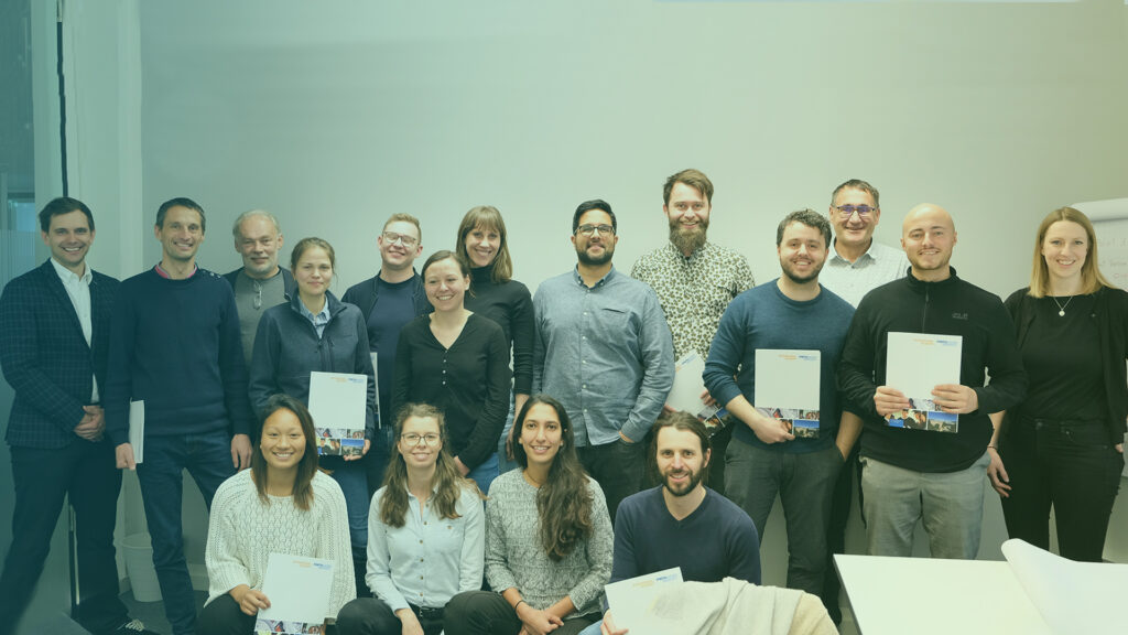 Group of people after a LCA course with their certificates