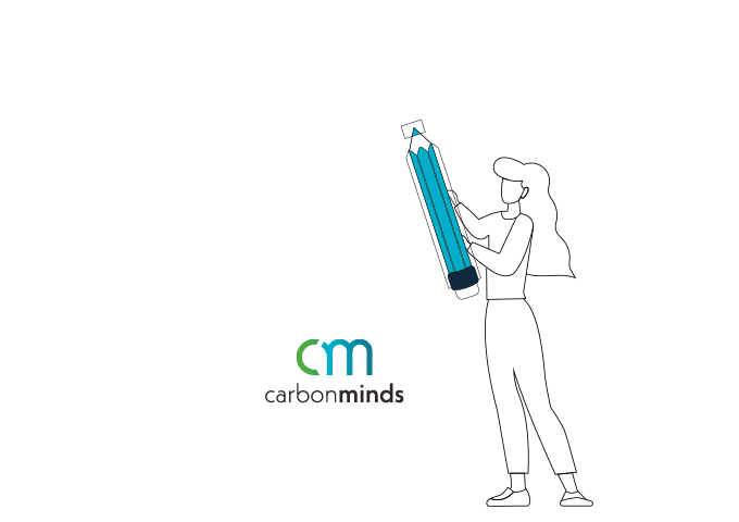 Animation showing a woman completing a list