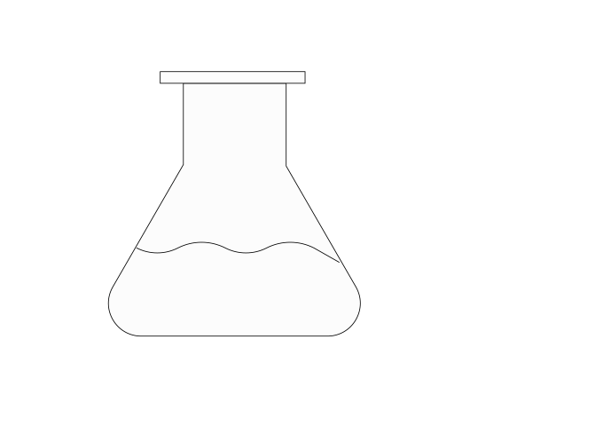 Animation showing chemical with molecule and magnifying glass
