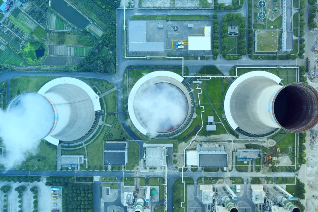 Aerial view of a chemical industry
